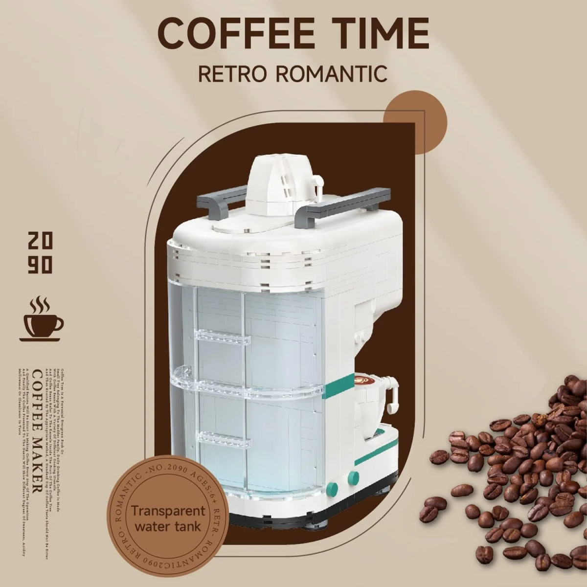 Teal Nostalgia Nordic Coffee Machine – Cozy & Blocks